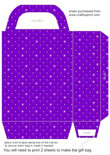 Purple tufted diamond gift bag 2