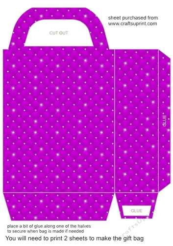 Purple tufted diamond gift bag 3