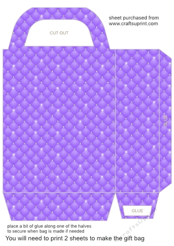 Purple tufted diamond gift bag 4