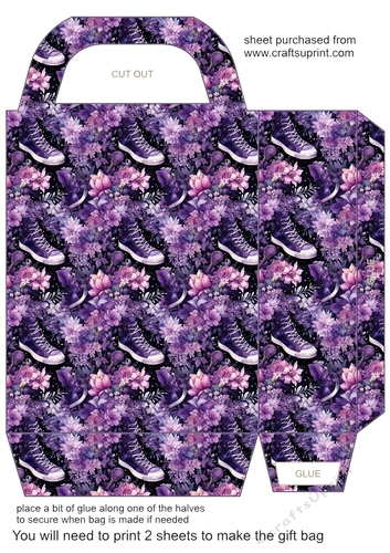 Purple floral fashion gift bag 6