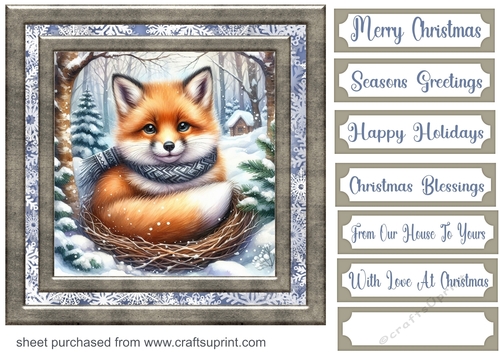 Winter forest card front 3