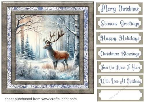 Winter forest card front 7