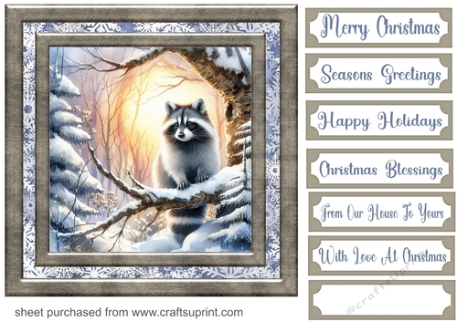 Winter forest card front 10