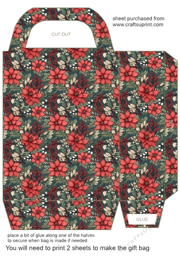 Christmas vibes floral gift bag 11