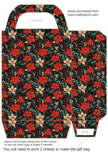 Christmas vibes floral gift bag 12