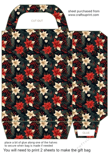Christmas vibes floral gift bag 13
