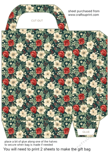 Christmas vibes floral gift bag 14