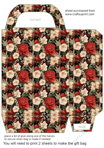 Christmas vibes floral gift bag 15