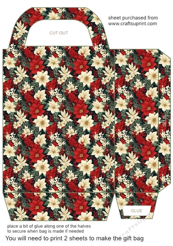 Christmas vibes floral gift bag 16