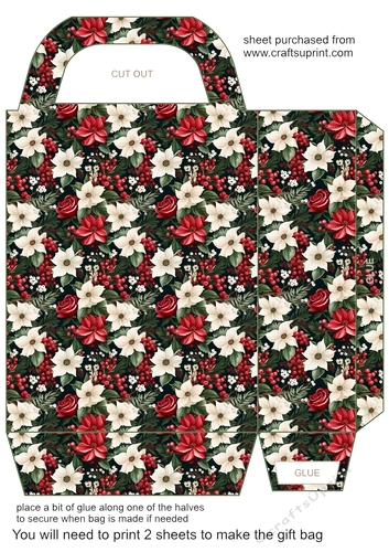 Christmas vibes floral gift bag 17