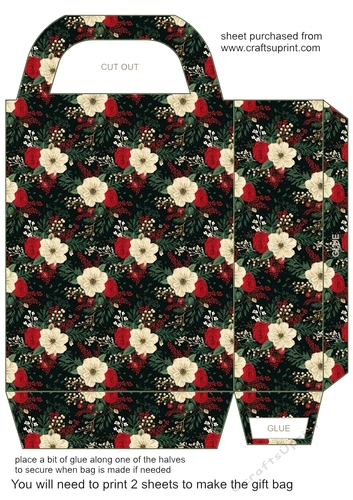 Christmas vibes floral gift bag 18