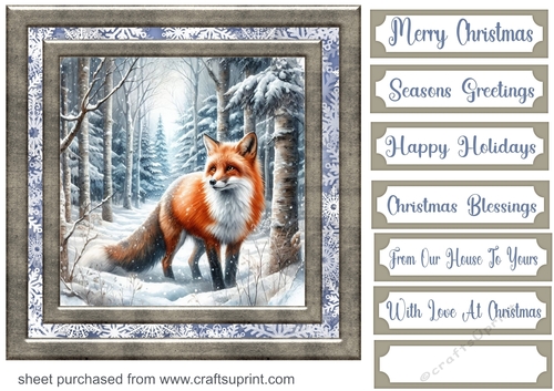 Winter forest card front 12