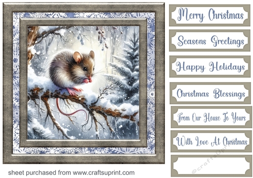 Winter forest card front 16