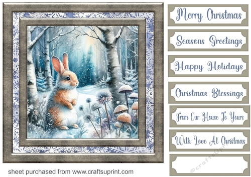 Winter forest card front 21