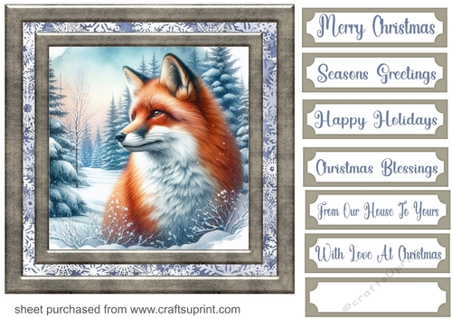 Winter forest card front 23