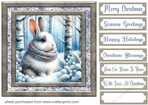 Winter forest card front 26