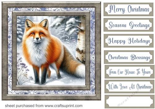 Winter forest card front 28