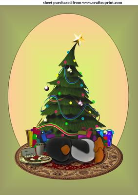 Christmas Tree Penguin Topper