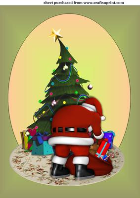 Christmas Tree and Santa Plushie Topper