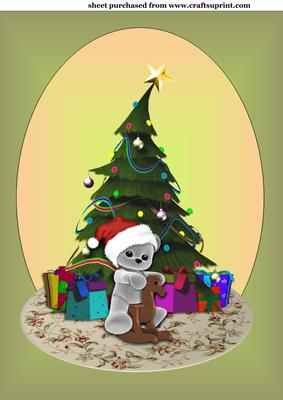 Christmas Tree and Teddy Plushie Topper