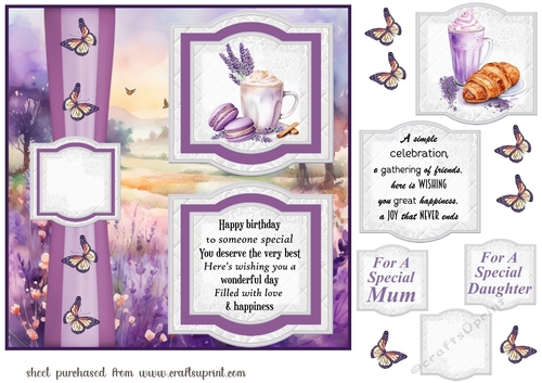2 Panel Lavender treat card front 1