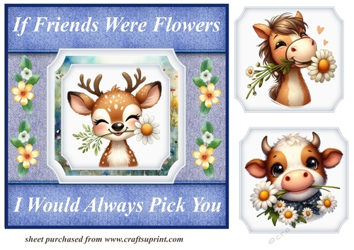Daisy if friends were flowers card front 1