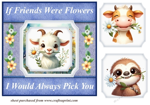 Daisy if friends were flowers card front 4