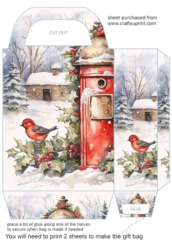 Christmas themed gift bag (N1)