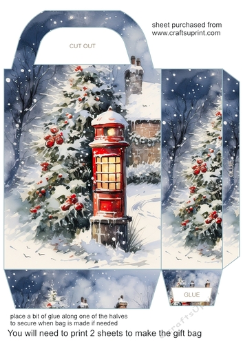 Christmas themed gift bag (N2)