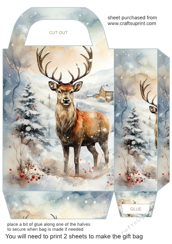 Christmas themed gift bag (N3)