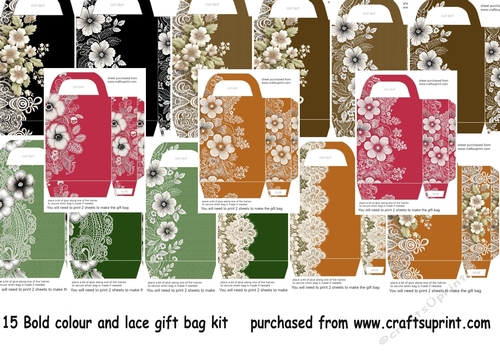 15 Bold and lace gift bag bumper kit
