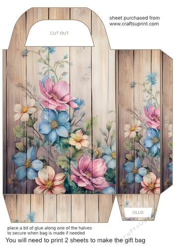 Wood and floral gift bag 3