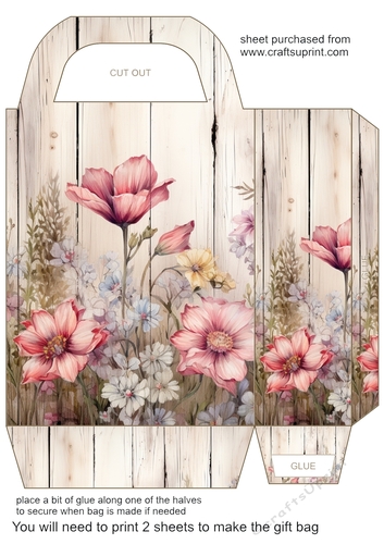 Wood and floral gift bag 4