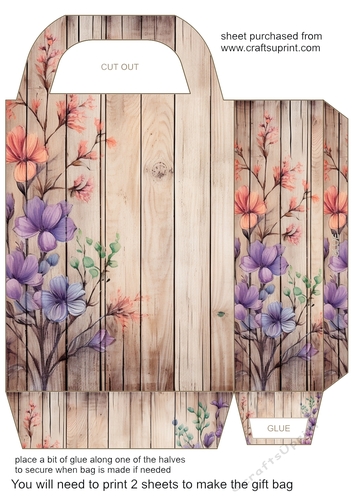 Wood and floral gift bag 7