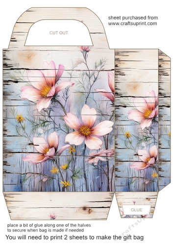 Wood and floral gift bag 8
