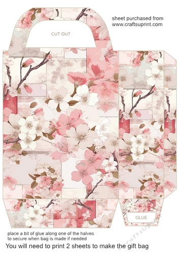 Shabby chic sakura gift bag 5
