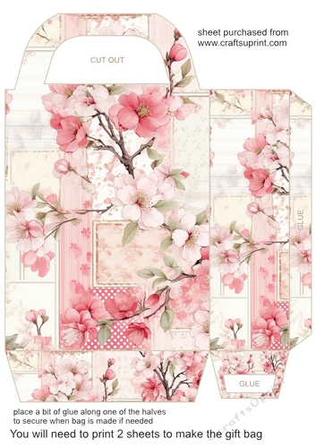 Shabby chic sakura gift bag 7