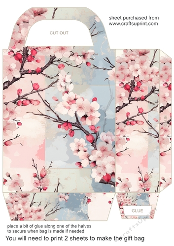Shabby chic sakura gift bag 8