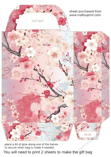 Shabby chic sakura gift bag 9