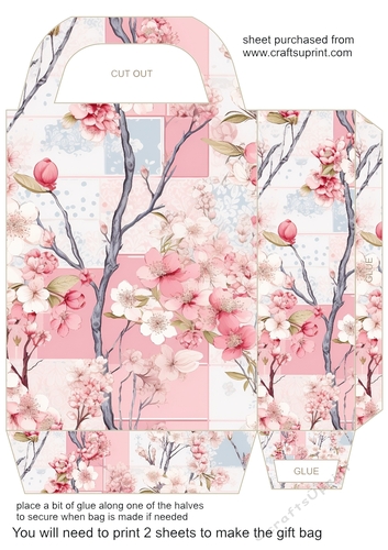 Shabby chic sakura gift bag 10