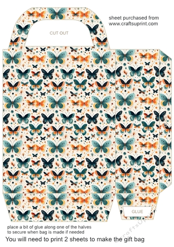 Multi butterfly gift bag 1