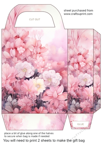 Pink garden gift bag 4