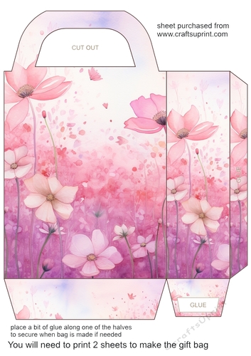 Pink garden gift bag 5