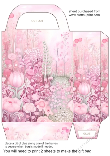 Pink garden gift bag 6