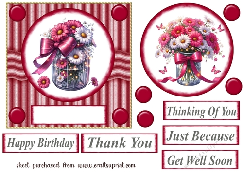 Red floral card front 2