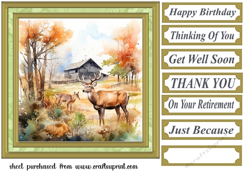 Country wildlife card front 2