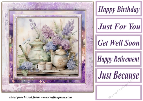 Floral teatime card front 3