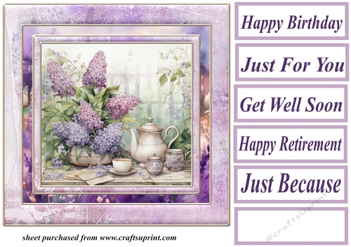 Floral teatime card front 5