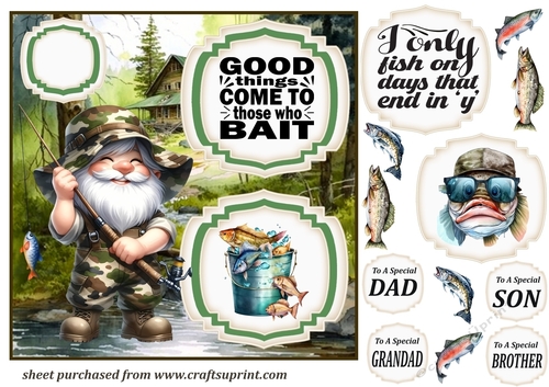 2 Panel fishing gnome card front 2