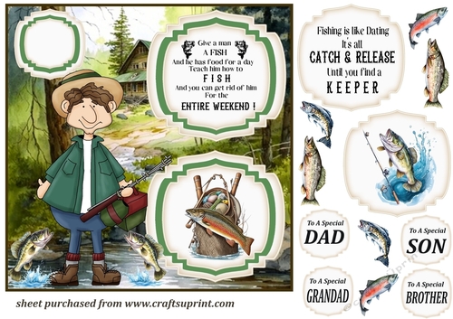2 Panel gone fishing card front 3